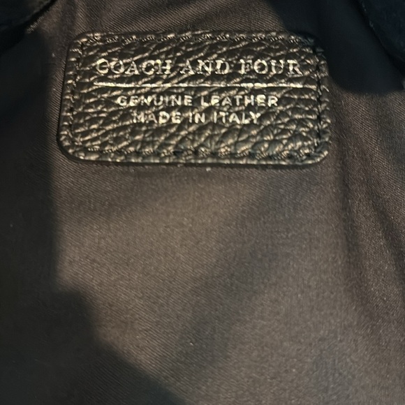 Coach and Four Bucket bag shoulder/crossbody  drawstring/ tassels  leather black - Picture 4 of 17